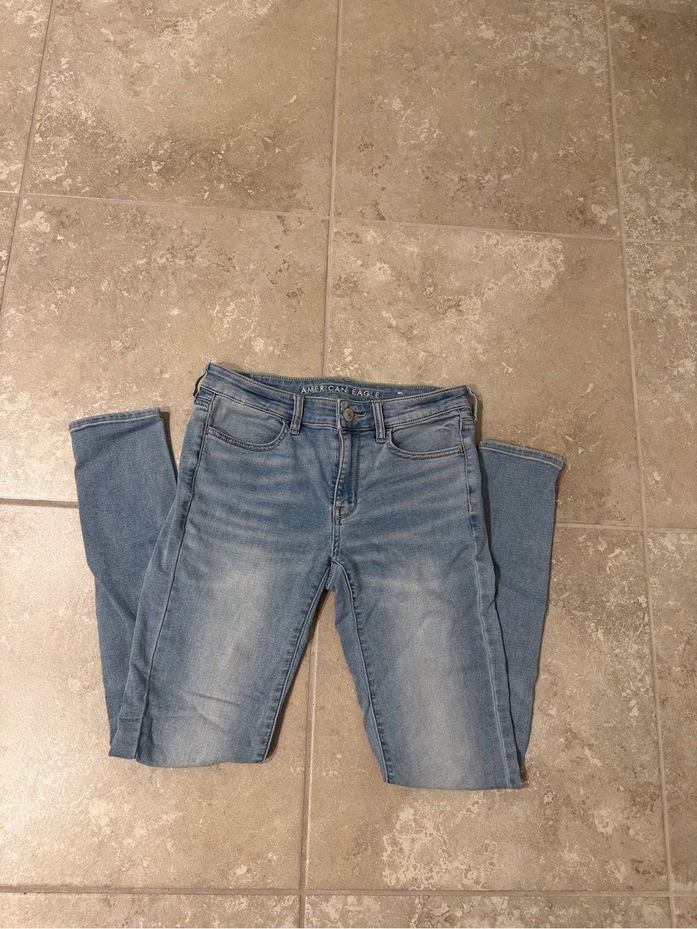 American Eagle Outfitters Faded Light Blue Skinny Jeans